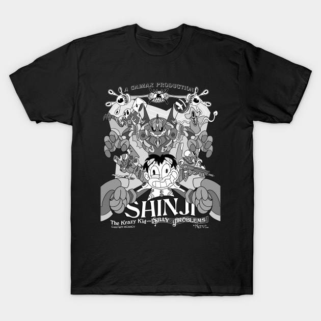 Shinji Krazy Kid with Silly Problems old Cartoon T-Shirt by Juandamurai